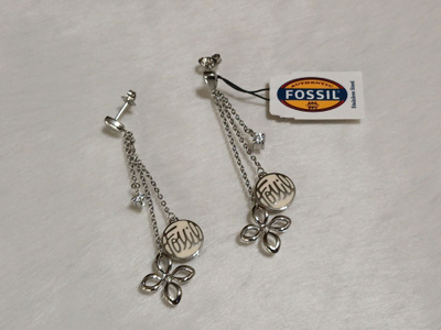 Design Fossil stainless Steel korvakorut