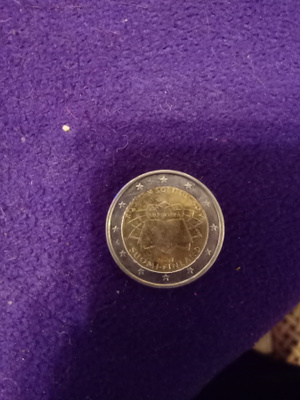 Suomalainen 2 eur kolikko Rooman sopimus 2007