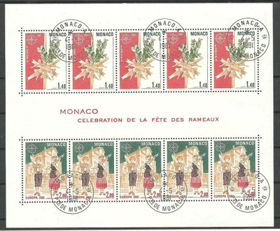 MONACO EUROPA CEPT eurooppamerkit blokki 1981 o