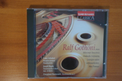 Ralf Gothoni ,piano :Schubert,Haydn,Rautavaara.CD.