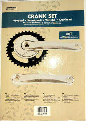 Biltema kampisarja vääntiö polkupyörään (36T,122mm)