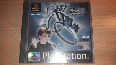 PS1 The Weakest Link videopeli black label [CIB]