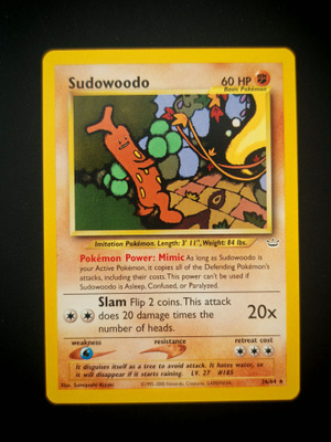 Pokemon kortti Sudowoodo Neo revelation rare