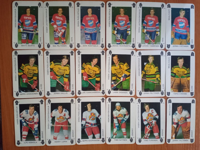 1974-75 Typotor kortteja alk. 0,50€ kpl