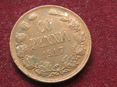 10 penniä 1917 II