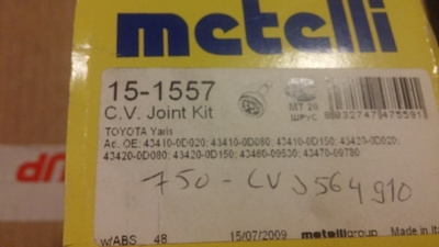 Toyota Yaris Vetonivelem suojakumi.15-1537 Metelli