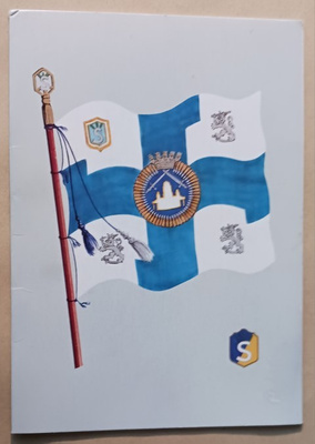 Helsinki, Helsingin Suojeluskuntapiirin lippu, taittopk, k.