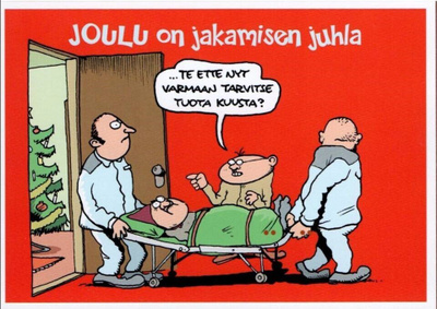 kortti ** Hauskaa joulua - erilaisia huumorikortteja