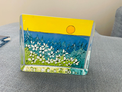 Iittala Heljä Liukko-Sundström lasikortti  Lämpö auringon