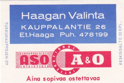 Haaga, Haagan Valinta , ASO , A&O       7/13