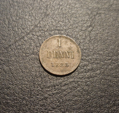 1 Penni 1883 mahd. kl 6 lisämetallia