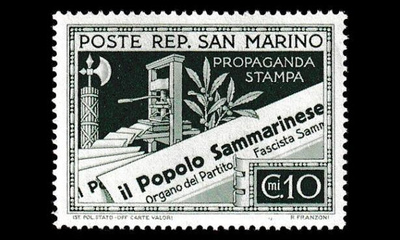 San Marino 259 ** Sanomalehdet 10C (1943)