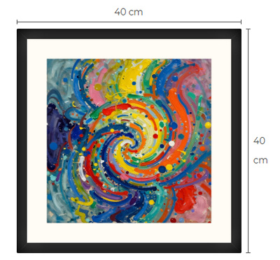 Uusi uniikki abstrakti art print taulu 40 cm x 40 cm