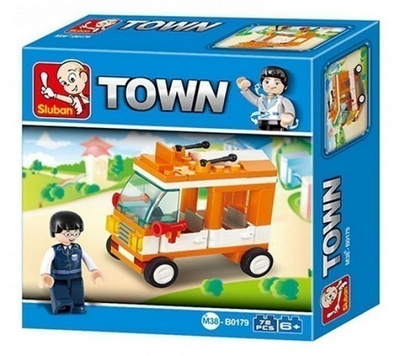 Sluban Town M38-B0179 Minibussi, 72 palikkaa, 1 hahmo *UUSI*