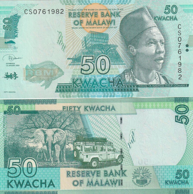 MALAWI 50 KWACHA 2020 UNC (K13-S65)