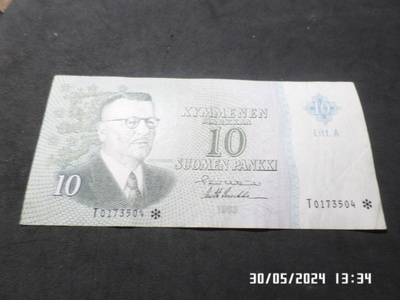 10 mk 1963 Litt. A Tähtiseteli T0173504 Kl 6 Siisti