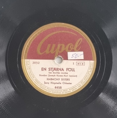 Savikiekko 1951 - Harmony Sisters - Cupol 4458