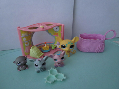 Littlest Pet Shop leikkisetti, figuurit + tarvikkeet