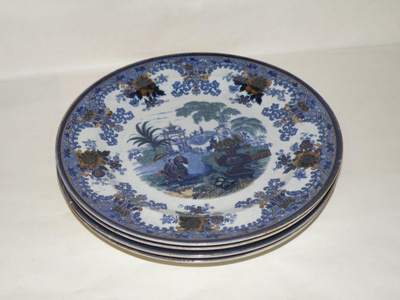 Arabia CANTON (kultaus) lautanen, halk. 24 cm,,, 1 kpl