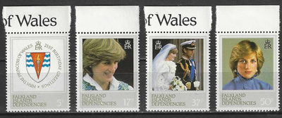 (S0062) FALKLAND ISLANDS DEPENDENCIES, 1982 (Princess Diana)