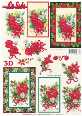3D KUVA "°JOULUNPUNAISET KUKAT"° /Le Suh