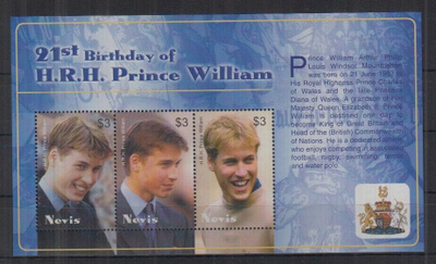KUNINKAALLISET Prinssi William blokki NEVIS Karibia **