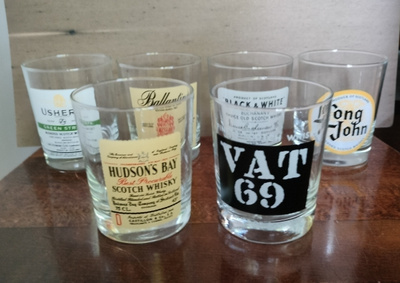 Retro viskilasi 6kpl