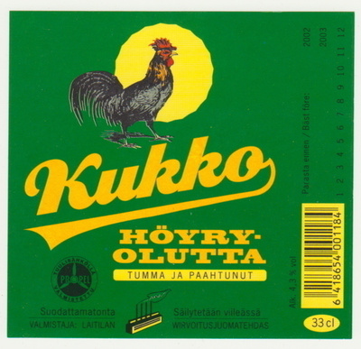 Kukko Höyryolut etiketti