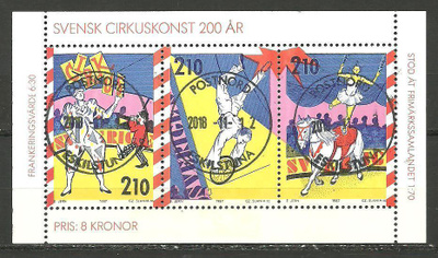 SIRKUS-aiheinen blokki RUOTSI Sverige 1987 o