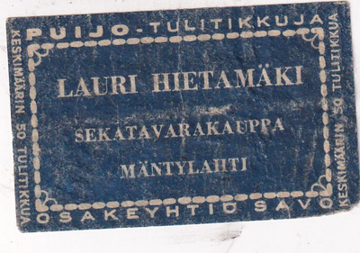 Mäntylahti, Lauri Hietamäki , Puijo     s25