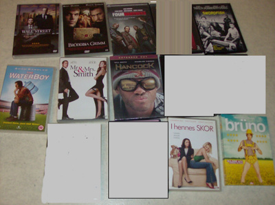 DVD elokuvia 0,50€ / kpl