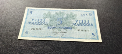 5 mk 1963 Litt.A, HOL-Nar, O-sarjaa