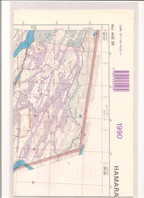 Peruskartta 1:20 000 Hamarakangas, Kuhmo