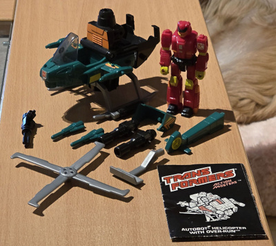Transformers G1 OVER-RUN w. Helicopter (Action Masters) 1990