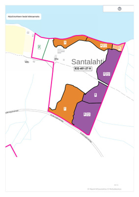 Taivalkoskella mökkitontti  järvenrannassa