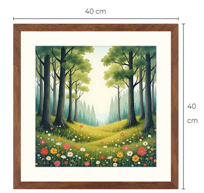Uusi maisema taulu koko 40 cm x 40 cm kehyksineen