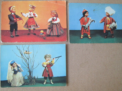 CCCP: viisi vintage kansankulttuuri nukkekorttia