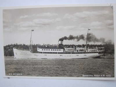 VANHA Postikortti Laiva s/s Brynhild 1930-l
