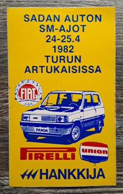 Sadan auton ajot 1982 tarra!