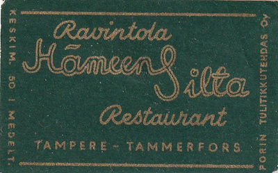 Tampere, Ravintola Hämeensilta   6/13