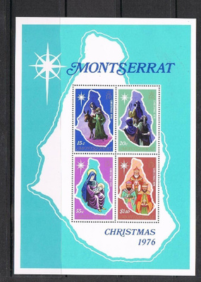 Montserrat 1976 - Joulu Christmas ++ blokki