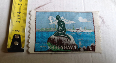 Kööpenhamina vintage kangasmerkki