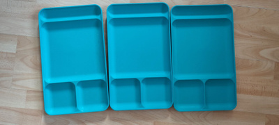 Tupperware 3 kpl aamiais lautasia/tarjottimia