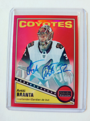 Antti Raanta - 19-20 Opc Platinum Red Rainbow Autos