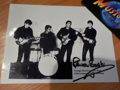 SILVER BEATLES KORTTI PETE BESTIN NIMIKIRJOITUKSELLA