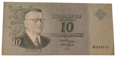 10 Markkaa 1963 ilman Litt A5608513