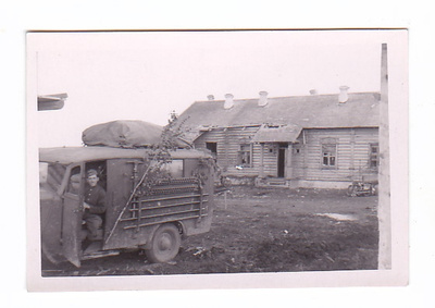 VANHA Valokuva Natsi Saksa Joukot Suomessa Kiva Auto 6x8  cm