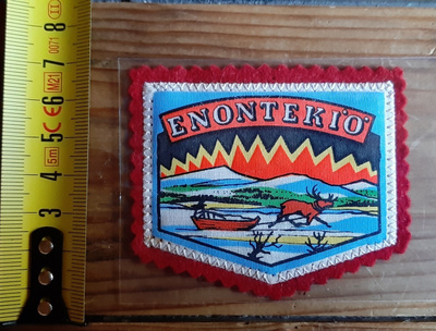 Enontekiö vintage kangasmerkki