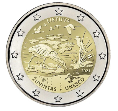 ** LIETTUA 2€ 2021 Zuvintas pillerissä **