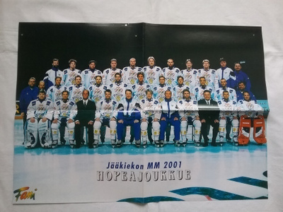 juliste JÄÄKIEKON MM 2001 HOPEAJOUKKUE JÄÄKIEKKO / ROXETTE